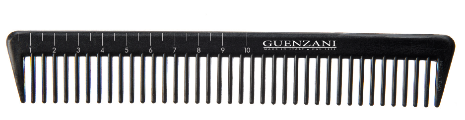 Guenzani Pettine Centimetrato Nero Carbonio