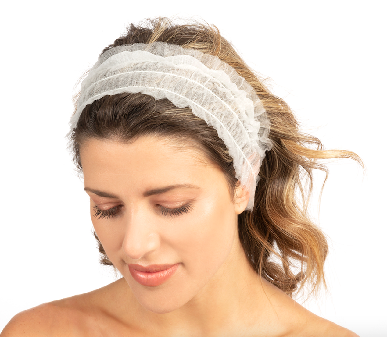 Labor Pro Fascia per capelli monouso in TNT 100 pz