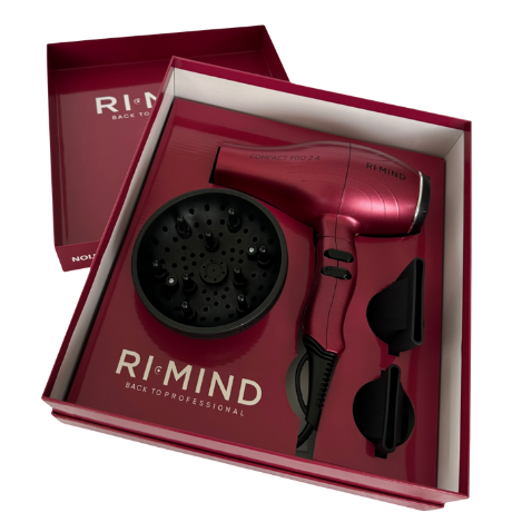 Rimind Burgundy Compact Pro 2.4 Hairdryer